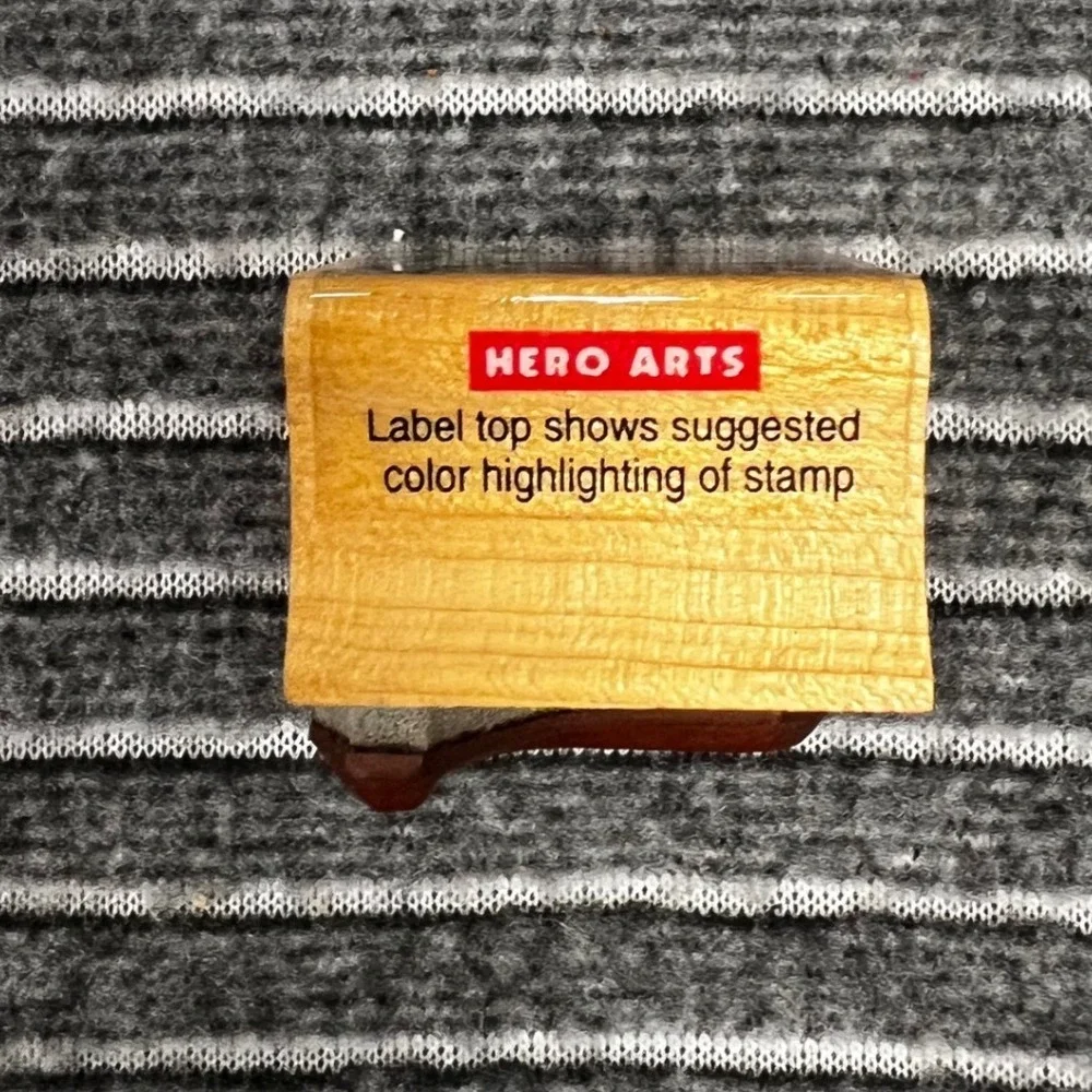 Hero Arts Cowboy Boot Rubber Stamp Unisex OS Tan Excellent Wood Block A 174